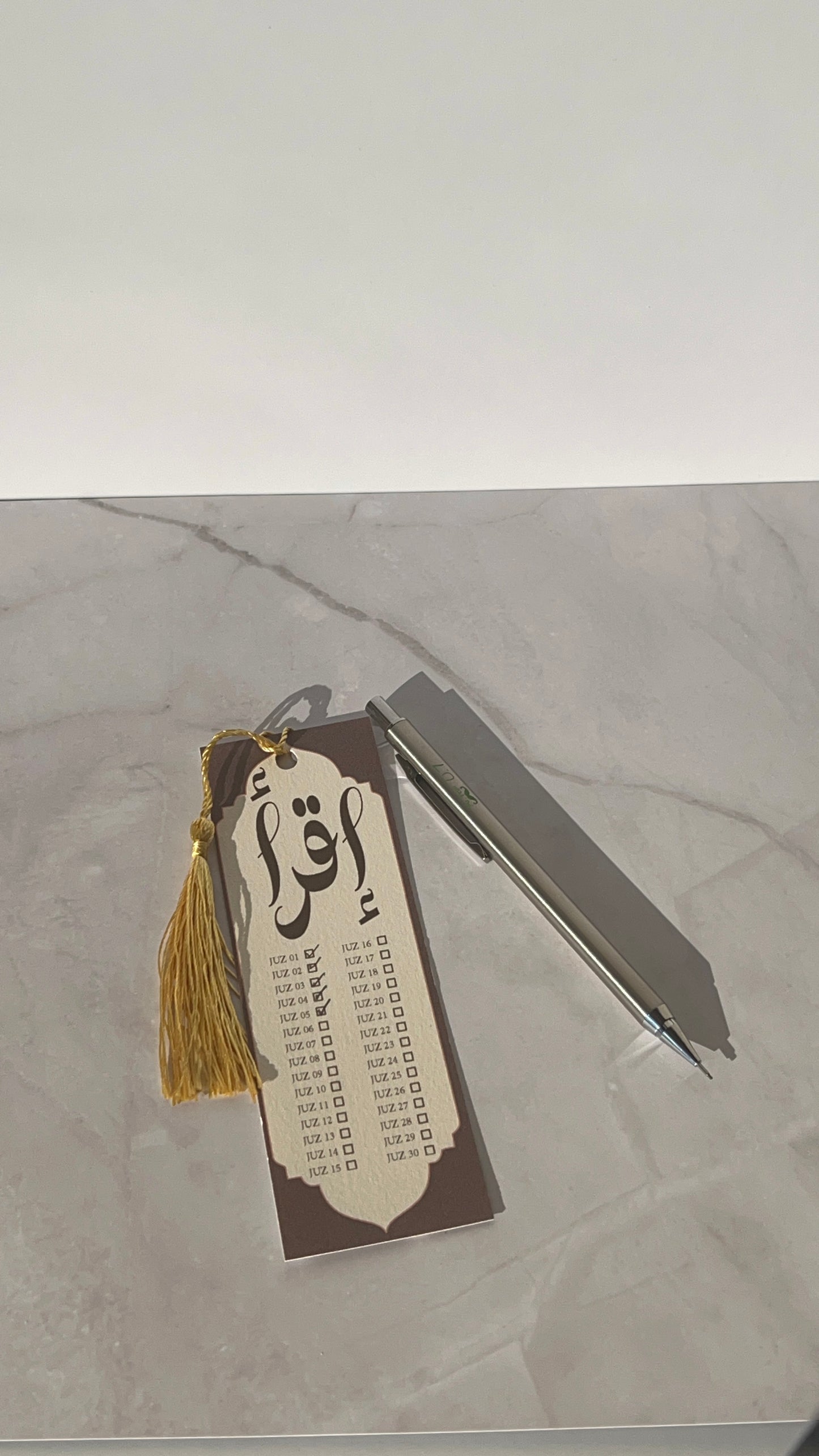 Quran Bookmark with Juzz Checklist